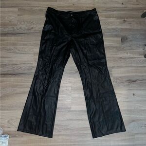 Wild Fable Faux Black Leather Flare Pants
